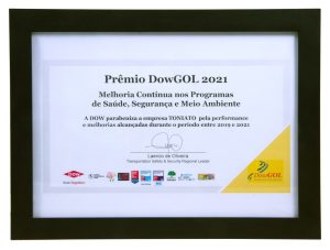 Prêmio DowGol - Transporte - 2021